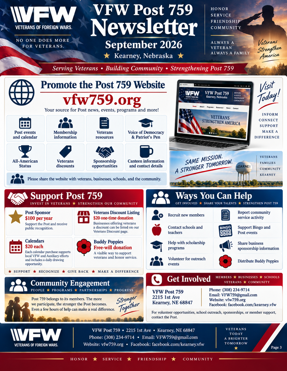 VFW Post 759 September 2026 Newsletter - Page 3